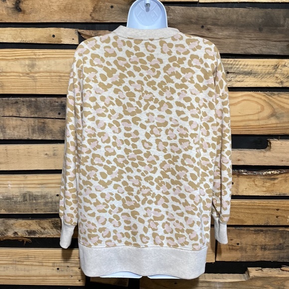 Aerie Cheetah Print Pullover Crewneck Sweater Size XS - Picture 4 of 6